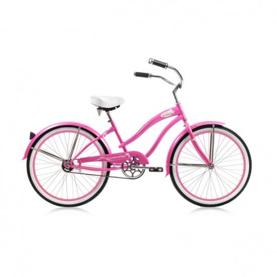 Micargi ROVER 24\" Womens Beach Cruiser Pink/ Pink Rim