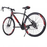 Pgyong Road Bike for Women, 26'' Wheels Aluminum Full Suspension 21 Speed ??Disc Brakes, Red