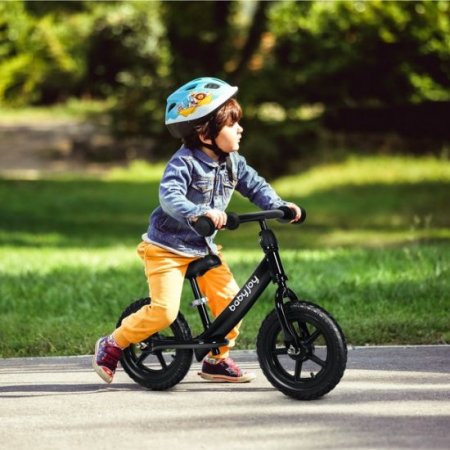 Topbuy Topbuy Kids No Pedal Training Balance Bike with Adjustable Seat &EVA Foam Tires Black