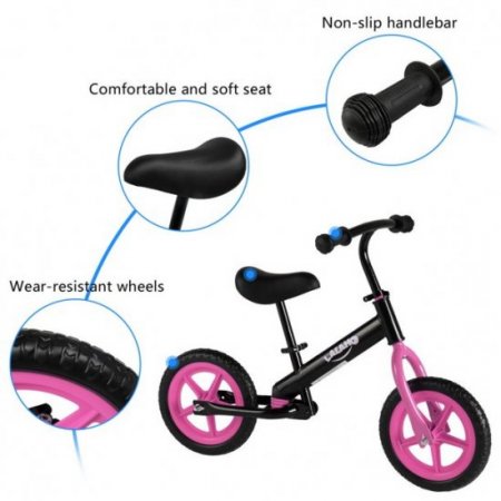 Ubesgoo UBesGoo Balance Bike Toddler Training Bicycle No Pedal for 2-7 Years,Pink