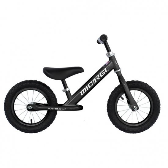 USToyOutlet USToyOutlet 12\" Road Hunter Sport Balance Bike Steel Frame Bicycle No-Pedal Black Rims with Air Tire Kid\'s Bike - Black