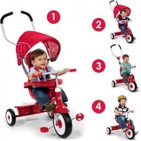 Radio Flyer 4-in-1 Stroll 'n Trike, Red