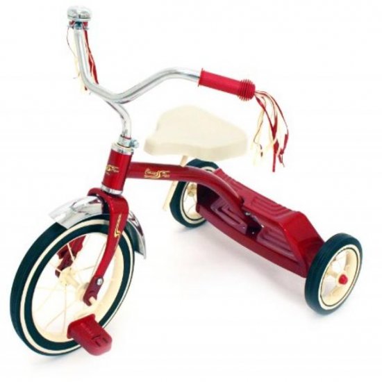 Classic Flyer by Kettler 12\" Retro Trike with Adjustable Seat: Candy Apple Red, Youth Ages 1.5 to 4