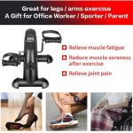 The Power Wear Mini Exercise Bike, AGM Digital Under Desk Bike Foot Cycle Arm & Leg Peddler Machine with LCD Screen Displays