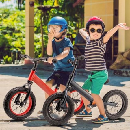 Preenex Preenex Red baby balance bike for 2 3 4 5 Year Olds with 12" Rubber Air Tires No Pedal Toddler Scooter Bike, Boys and Girls