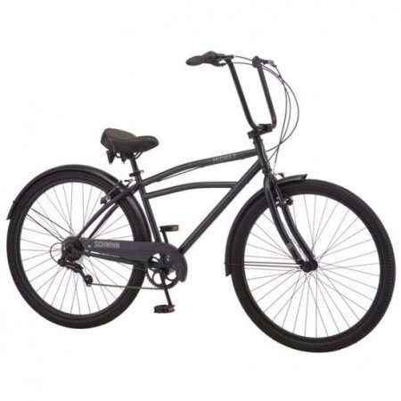 Schwinn Midway cruiser bike, 29-inch wheels, 7 speeds, men's frame, black