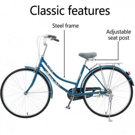 26-Inch Womens Comfort Bikes Beach Cruiser Bike Single Speed Bicycle Comfortable Bicycle