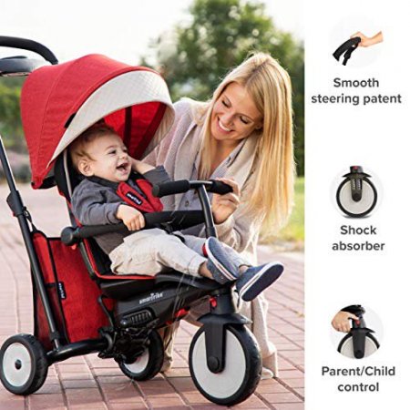 smarTrike STR5 Folding Toddler Bike Tricycle Stroller Push