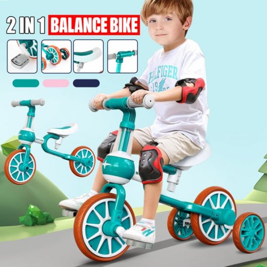 KWANSHOP KWANSHOP Children Play & Ride Bike, Christmas Gifts For Kids Baby, 25.98x18.70x14.37 inch