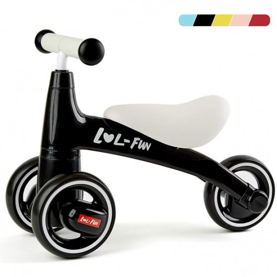 LOL-FUN LOL-FUN Baby Balance Bike for 1 Year Old Boy and Girl Gifts, Toddler Bike for One Year Old First Birthday Gifts - Black