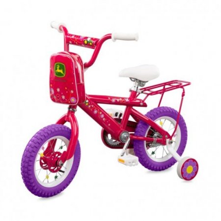 TOMY - John Deere 12 Inch Girls Bicycle, Pink