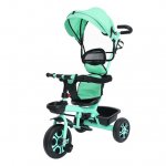 Lemonbest Baby Kids Trike, 4 in1 Baby Kids Trike Girls Boys Push Along Tricycle Toddlers 3-Wheel Pedal Bike -Green