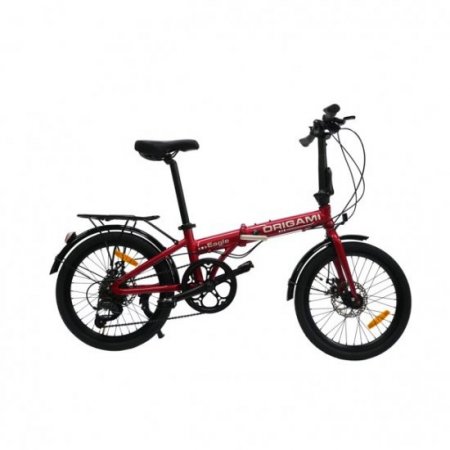 Origami Eagle 8-speed folding bicycle in Red