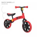 Yvolution Yvolution Y Velo Junior Toddler Balance Bike - Red | 9" Training No Pedal Push Bicycle With Dual Rear Wheels | For Kids Age 18 Months - 4 Years