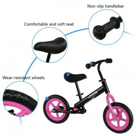 wowspeed LALAHO Carbon Steel Body 86*43*56cm 50kg Green/Pink/Blue/Yellow Children's Balance Bike