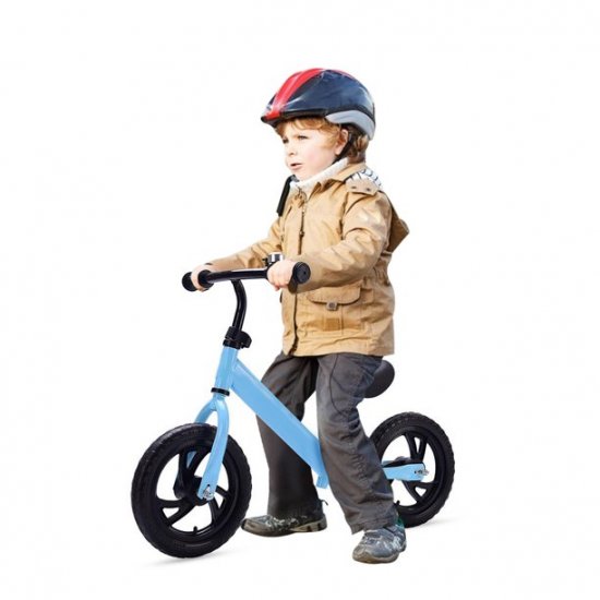 KUDOSALE Balance Bike 12\" Blue, Toddler Air Tire Training No Pedal Push Bicycle for Kids Age 3 to 5 years