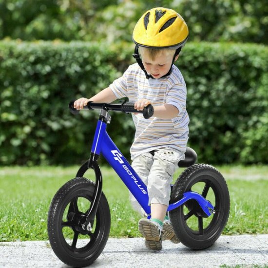 Costway Goplus 12\'\' Balance Bike Classic Kids No-Pedal Learn To Ride Pre Bike w/ Adjustable Seat