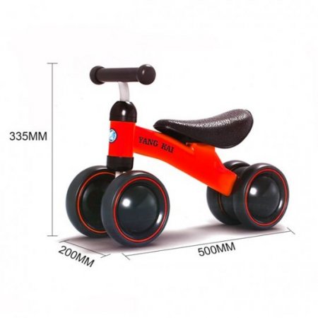 Goolrc YANG KAI Red Baby Balance Bike for 1-3 years old Boys and Girls with Safety Steering Limiter Red