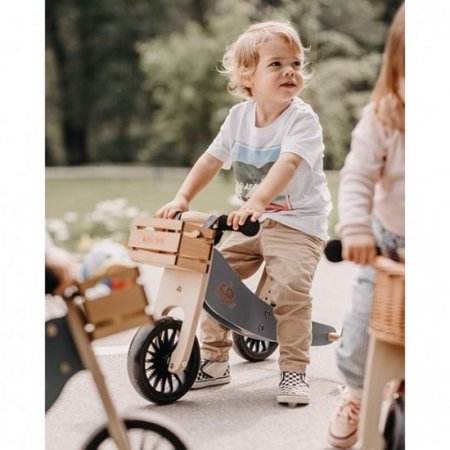 Kinderfeets Kinderfeets Tiny Tot PLUS Toddler 2-in-1 Balance Bike and Tricycle, Slate Blue