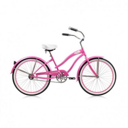 Micargi ROVER 24" Womens Beach Cruiser Pink/ Pink Rim