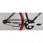 Kent 700c Men's Thruster Fixie Bike, Black/Red