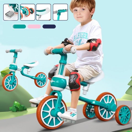 Novashion Novashion Sidewalk Bike, 12-inch wheels, ages 6-12 months, Blue/Green/Pink