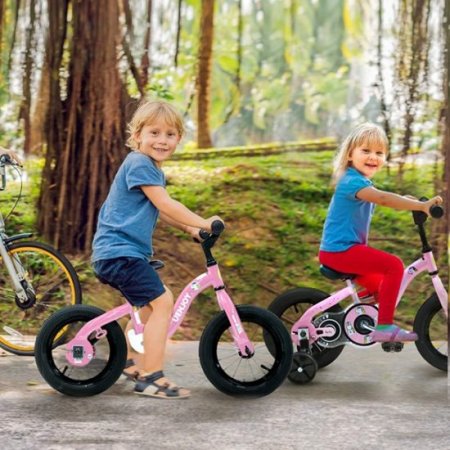 Uenjoy Uenjoy 2 in 1 Kids Bike&Balance Bike with Detachable Training Wheels,12