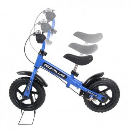 Costway Goplus 12'' Blue Kids Balance Bike Children Boys & Girls with Brakes and Bell Exercise