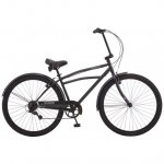 Schwinn Midway cruiser bike, 29-inch wheels, 7 speeds, men's frame, black