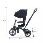 Joovy Tricycoo LX Kid's Tricycle, Push Handle, Adjustable Seat, 8 Stages, Black