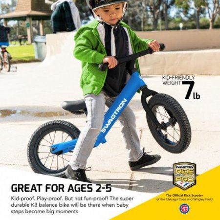 Swagtron Swagtron K3 12" No-Pedal Balance Bike for Kids Ages 2-5 Years