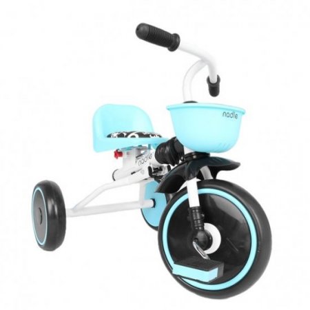 Kid's Foldable Tricycle Adjustable Seat Storage Box for 2-5 Age Blue