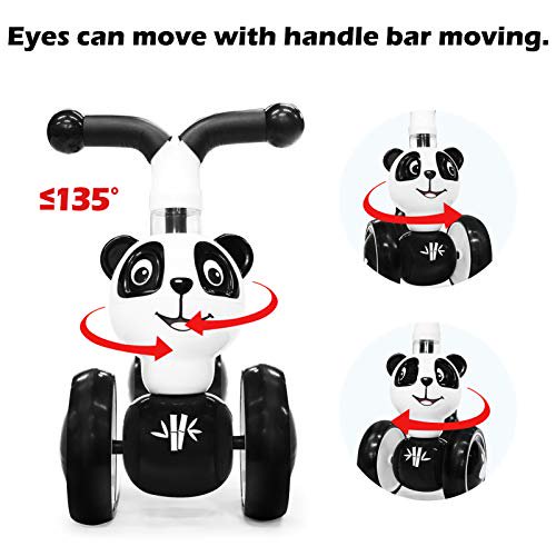 XIAPIA Baby Toddler Tricycle Bike No Pedals 10-36 Months Ride-on Toys Gifts Indoor Outdoor Balance Bike for One Year Old Boys Girls First Birthday Thanksgiving Christmas (Panda)