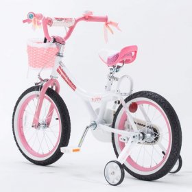 RoyalBaby Jenny Pink 14 inch Kid's Bicycle With Training Wheels and Basket