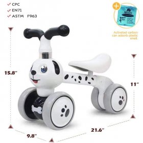 XIAPIA XIAPIA Baby Toddler Tricycle Bike No Pedals 10-36 Months Ride-on Toys Gifts Indoor Outdoor Balance Bike for One Year Old Boys Girls First Birthday , Christmas Dalmatian