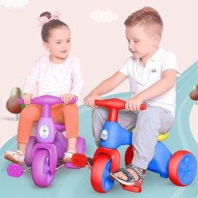 Cartoon Baby Balance Bike, Tricycle With Storage Box, Indoor Outdoor ,2-4 Age