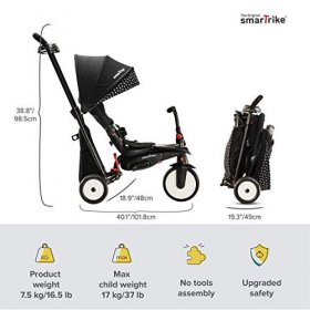 smarTrike STR5 Folding Toddler Bike Tricycle Stroller Push