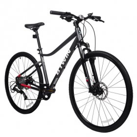 Decathlon - Riverside 500, Adult Hybrid Bike, 700c, Black, L
