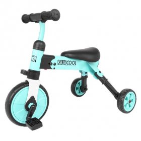 2-in-1 Foldable Children's Tricycle, toddler Tricycle for Children Aged 2 3 4