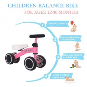 3-in-1 Tricycle for Children Aged 1 to 3, Scooter, Balance Bike, 3-wheel Vehicle Non-inflatable(White)