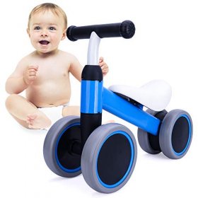 Bodaon Baby Balance Bike, Ride on Toys for 1-2 Year Old, Best Cool Birthday Gifts for Boy and Girl, Christmas Kids Tricycle Blue