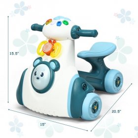 Gymax Gymax Baby Balance Bike Musical Ride Toy w/ Light & Sensing Function Toddler Walker