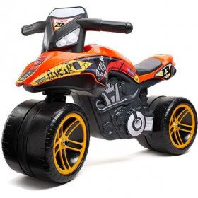 Falk Falk F506D Ride-On & Push-Along Kid Motorbike Dakar Balance Bike for 2 Year Kids, Orange