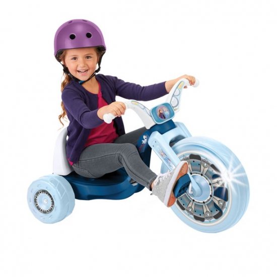 Disney\'s Frozen 15 inch Fly Wheels Cruiser Ride on Trike with Light on Wheel and 3 Position Adjustable Seat, Ages 3-7