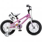 RoyalBaby Kids Bike Boys Girls Freestyle BMX Bicycle with Training Wheels Gifts for Children Bikes 14 Inch Pink