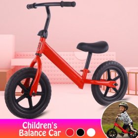 KUDOSALE 12in Kid Balance Bike Walker No Pedal Childs Training Bicycle Toy Adjustable Seat