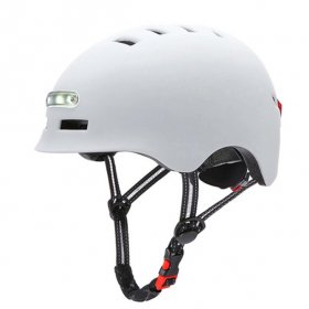Carevas Riding Helmet With Light Scooter Safety Helmet Electric Bicycle Safety Helmet With Flashing Light Safety Cap Protective Helmet With Light