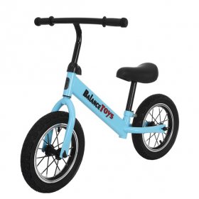 KWANSHOP 12'' Kids Sport Balance Bike No Pedal Push Bike Training Bicycle Lightweight with Adjustable Handlebar & Seat, Thickened Rubber Pneumatic Tyre, Toddler Walking Bicycle