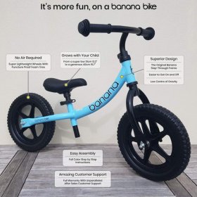 Banana Bike Banana LT Balance Bike - Lightweight for Toddlers, Kids - 2, 3, 4 Year Olds
