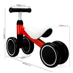 Bodaon Balance Bike for 1 Year Old, Boy Toy Ride on Baby Bike, for Girl Red